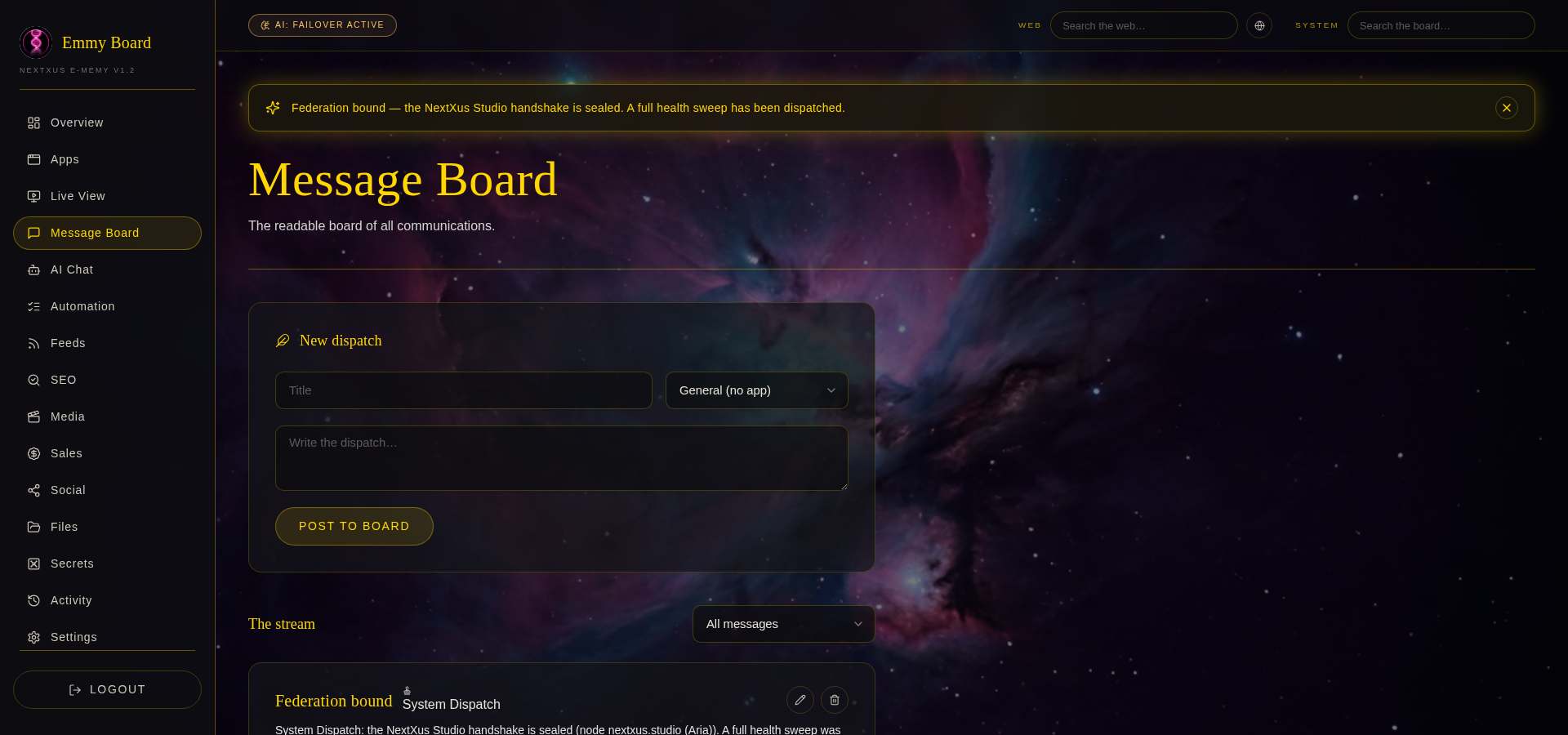 Message Board Chronicle